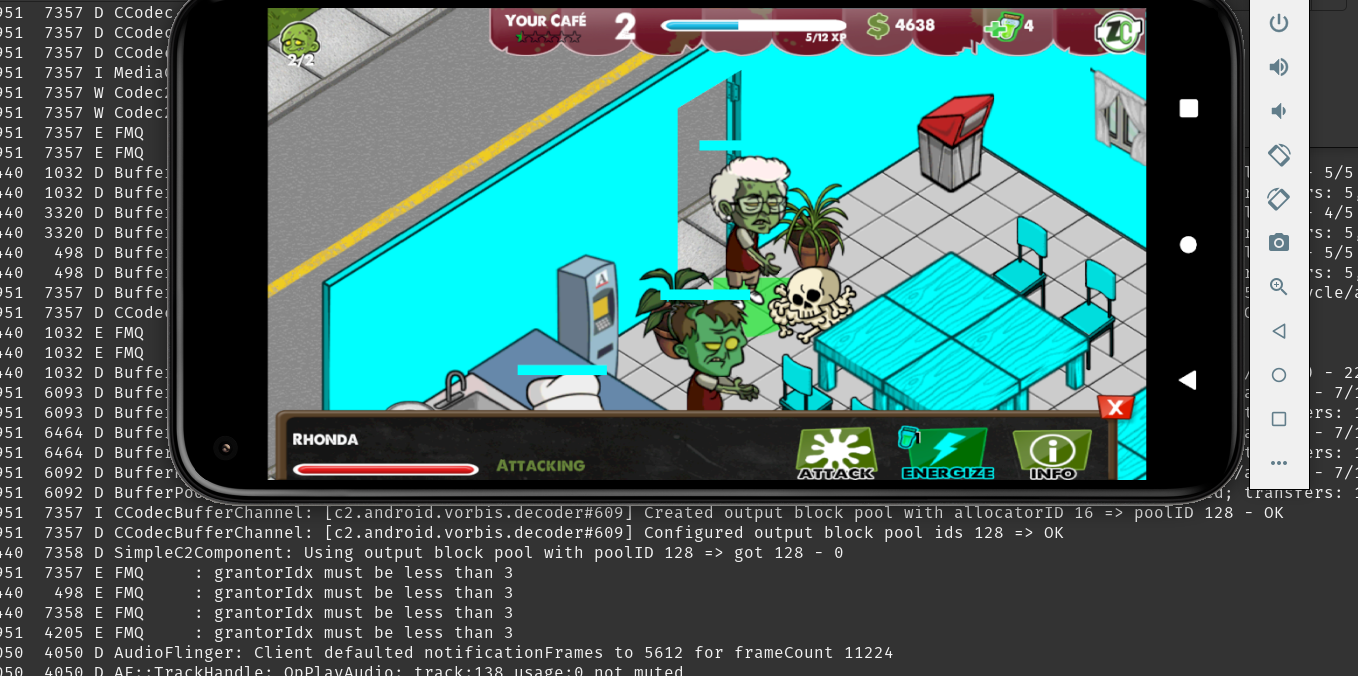 First shared screenshot of the 1.1.2.0a version of the game running on modern android